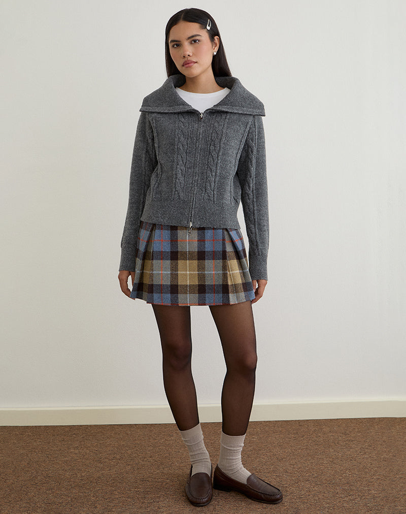 Lilena Zip Jumper in Knit Dark Shadow