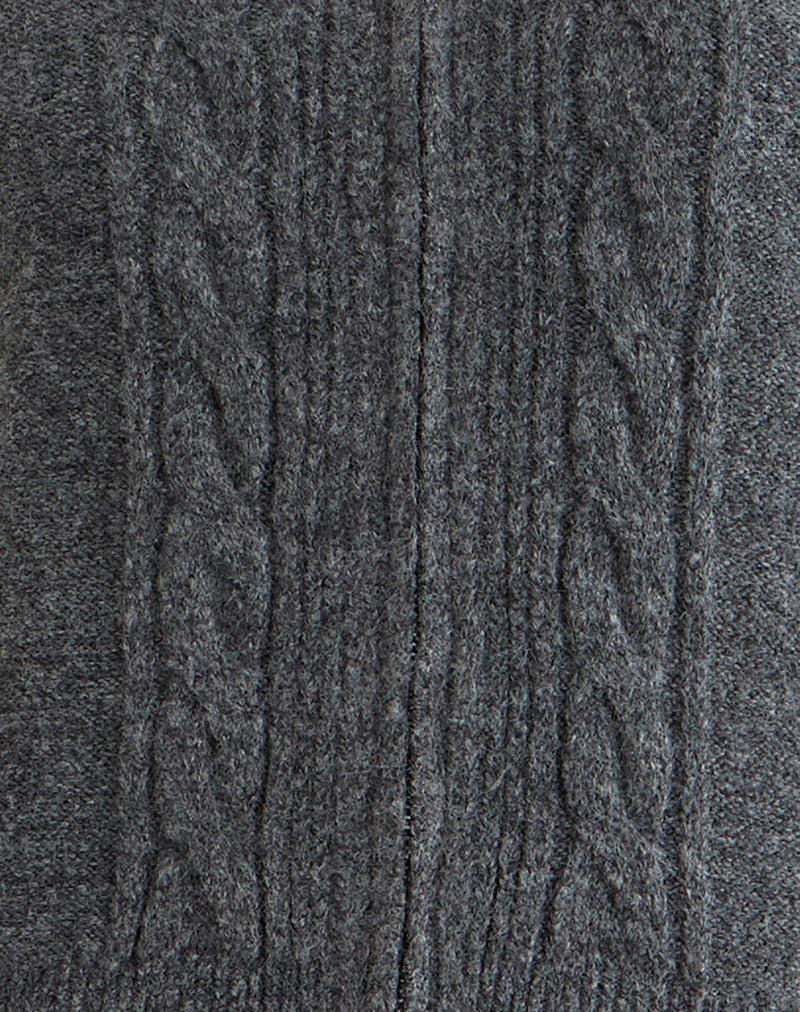 Lilena Zip Jumper in Knit Dark Shadow