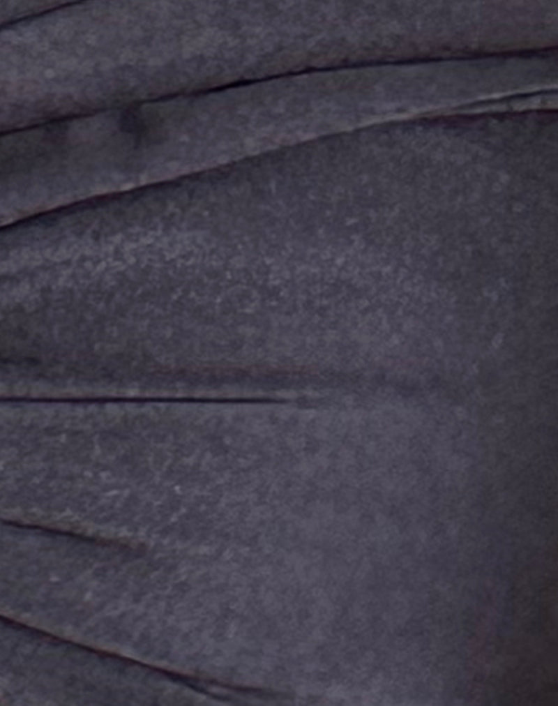 Linda Twist Bikini Top in Dark Grey