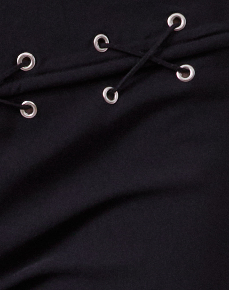 Lirina Lace Up Trouser in Tailoring Black