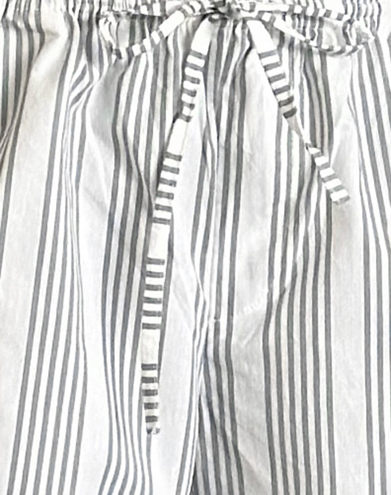 Lirura Trouser in Vertical Grey Stripe