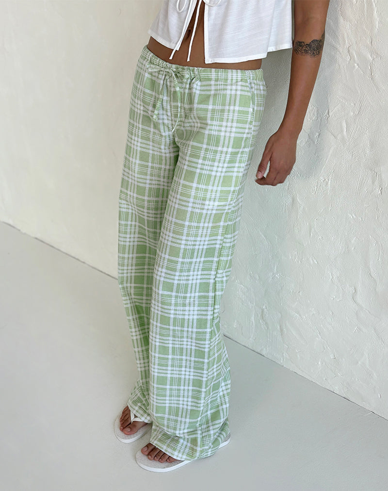 Lirura Trouser in Table Cloth Neo Mint