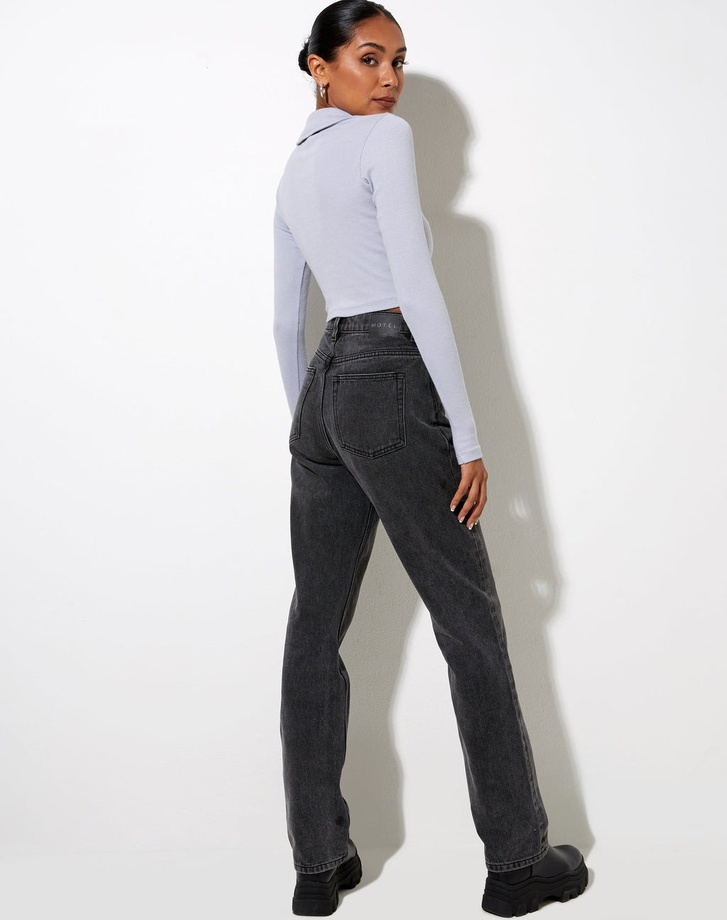 Lody Crop Top in Lunar Rock