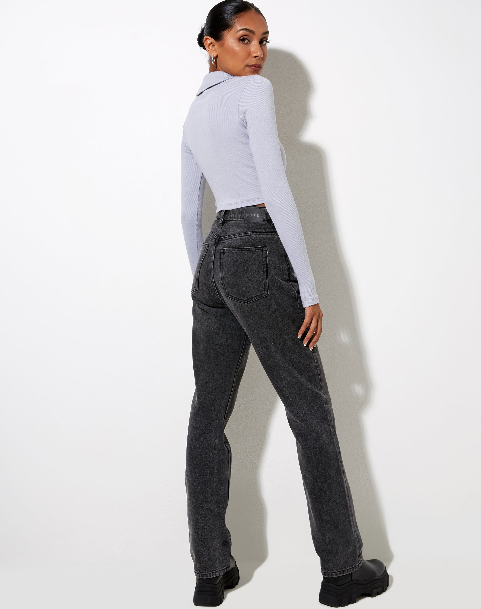 Lody Crop Top in Lunar Rock