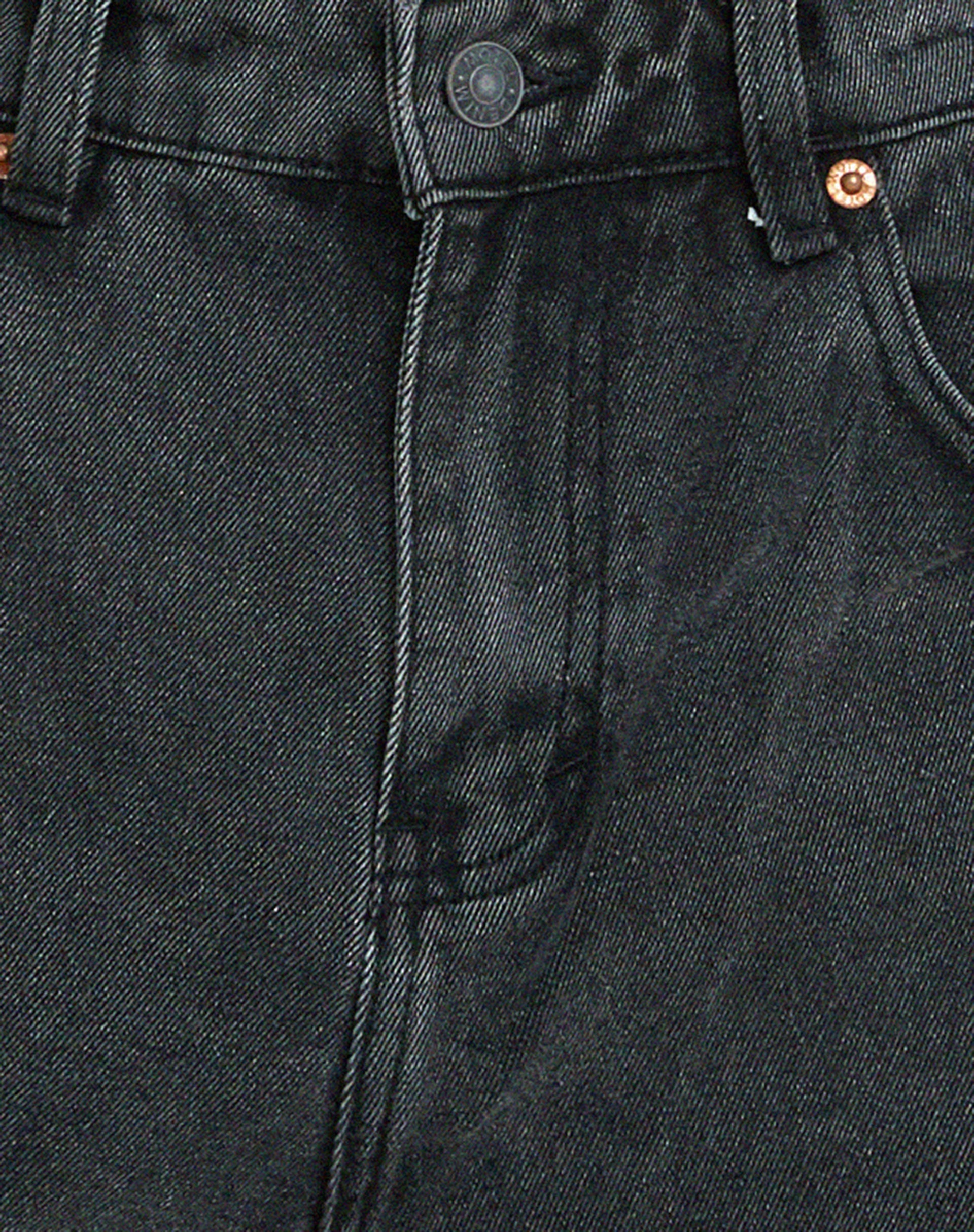 Longline Dad Denim Shorts in Black Wash