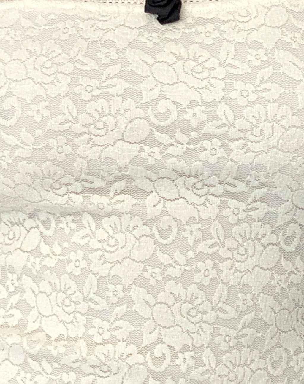 Lonnie Bardot Top in Rose Lace Ivory