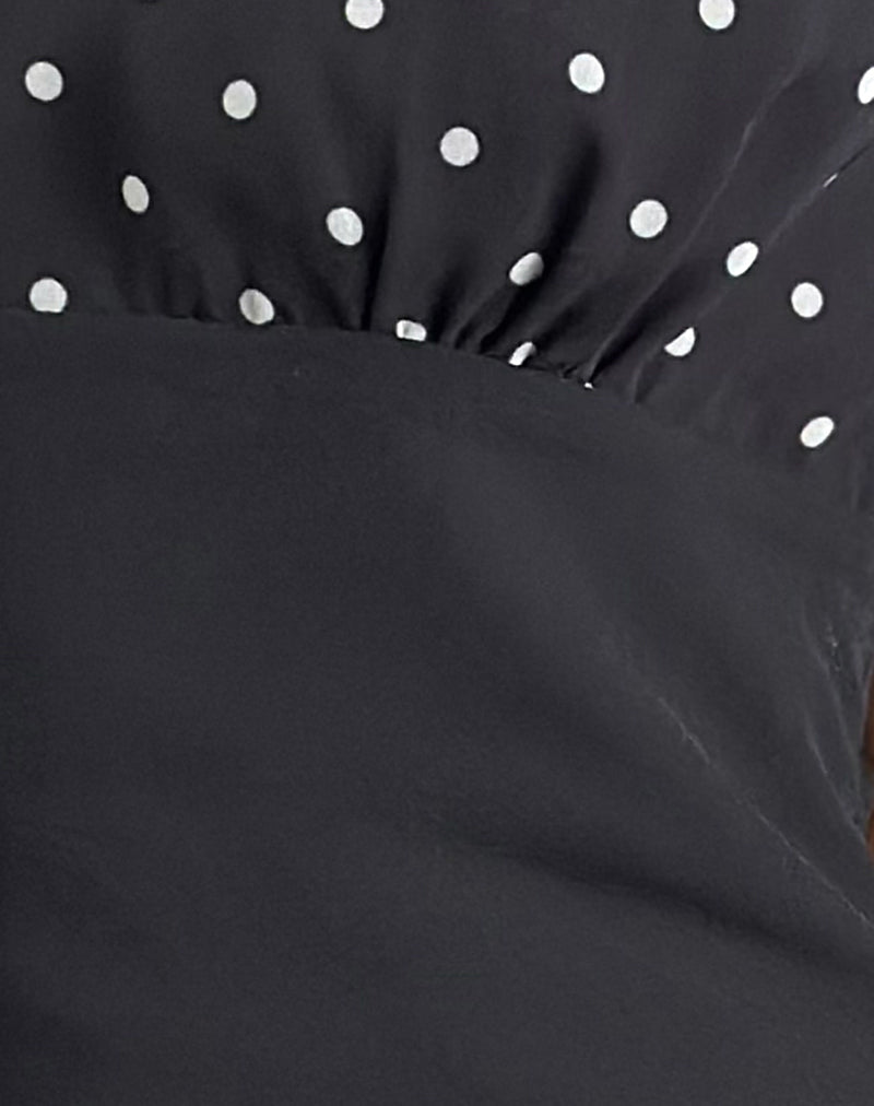 Lovita Mini Dress in Basic Polka Black