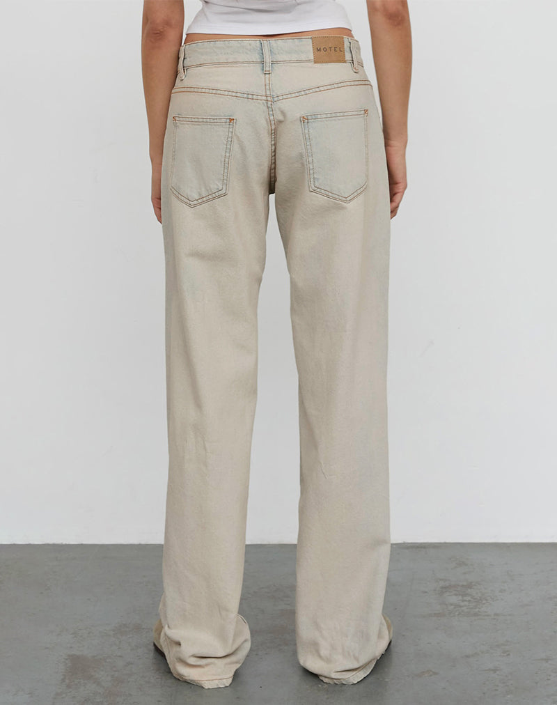 Low Rise Parallel Jeans In Arctic Blue