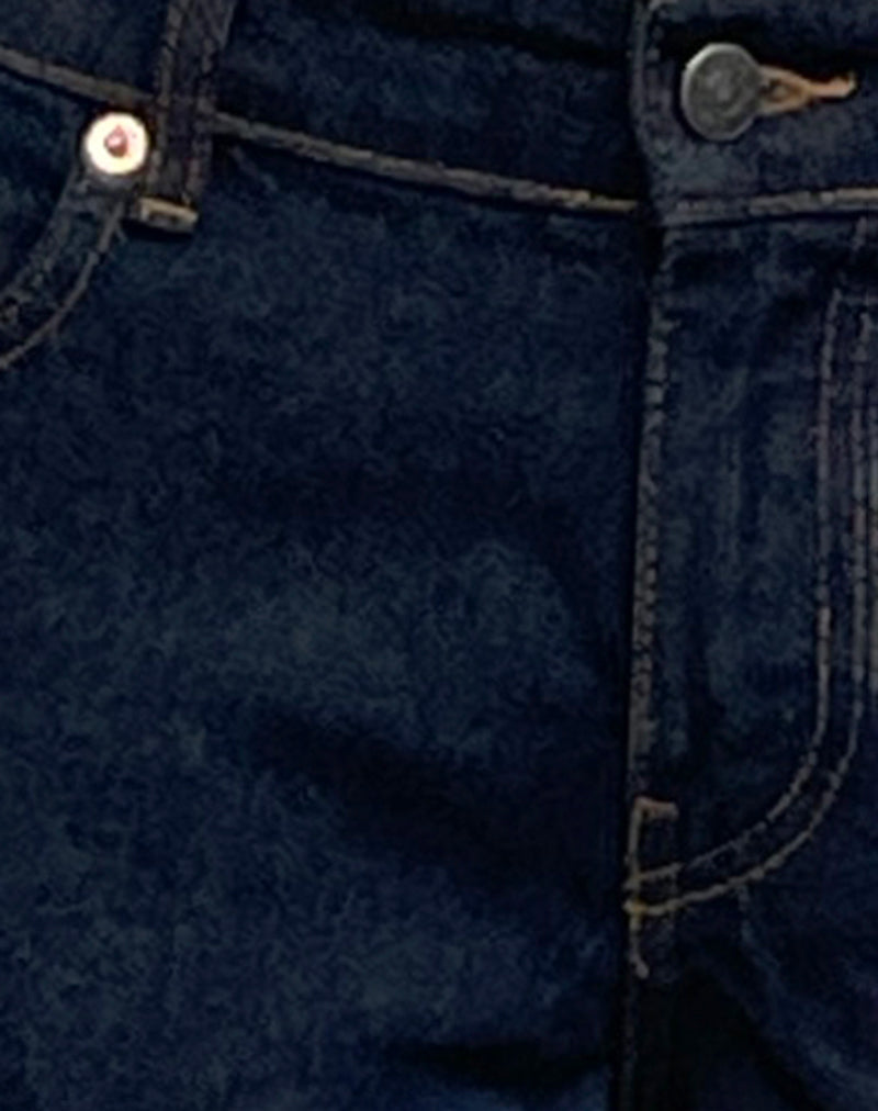 Rigid Low Rise Flare Jeans In Indigo