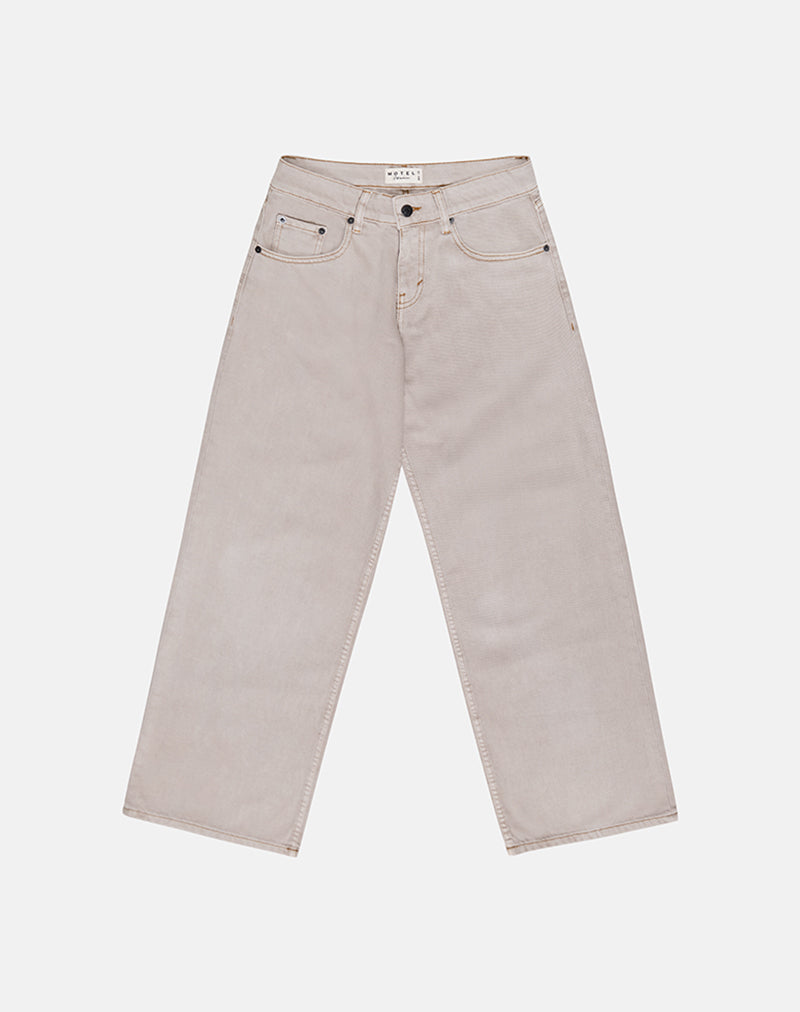 Low Rise Roomy Jeans in Pebble
