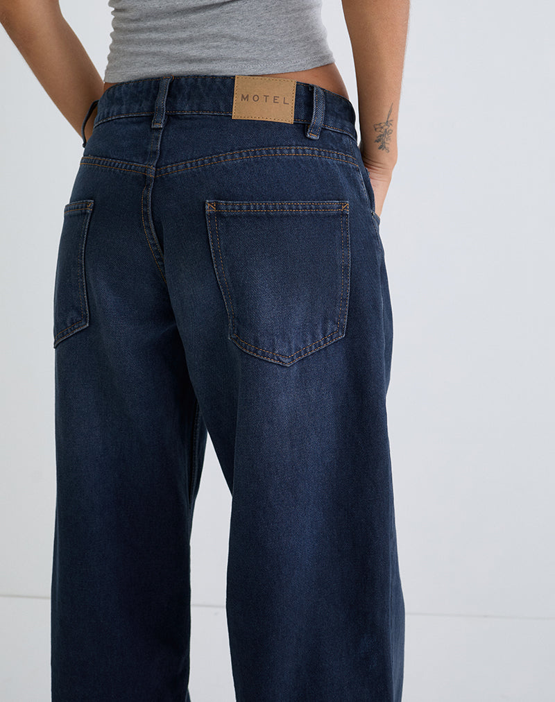 Low Rise Roomy Jeans in Smokey Blue