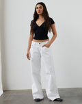Low Rise Roomy Jeans in True White