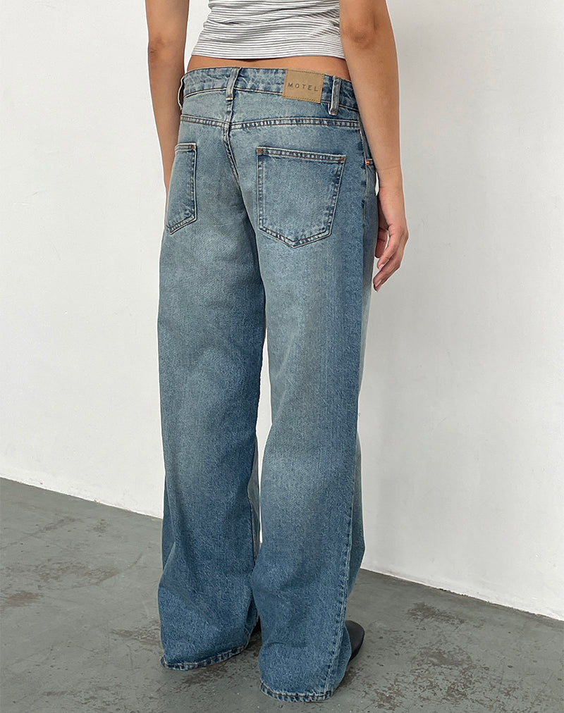 Low Rise Roomy Jeans in Vintage Bleach