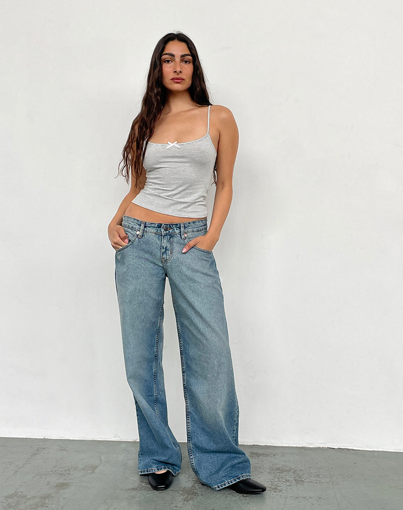 Low Rise Roomy Jeans in Vintage Bleach