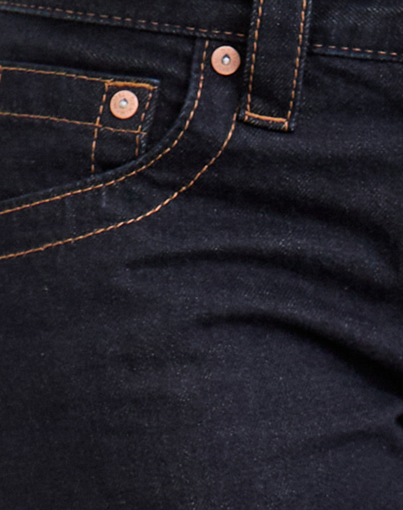 Low Rise Twisted Seam Jeans in Indigo