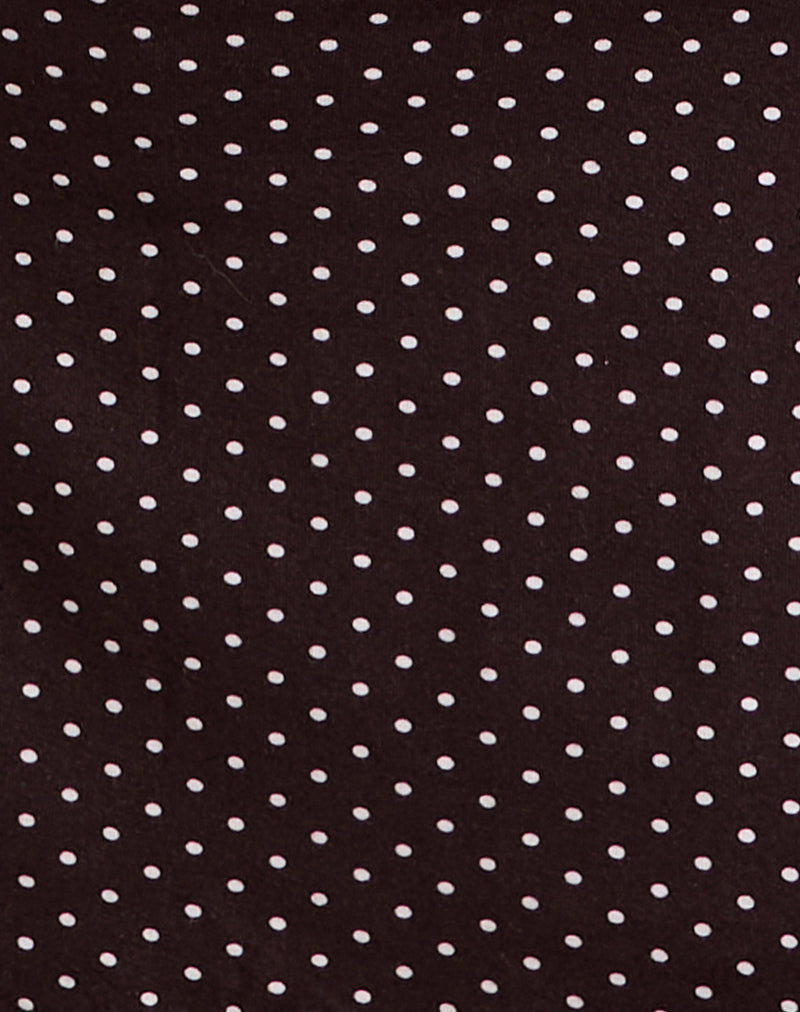 Luel Wrap Skort in Micro Polka Brown