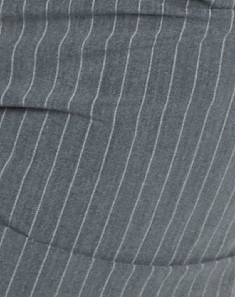 Rivo Deep Hot Pants in Pinstripe Grey