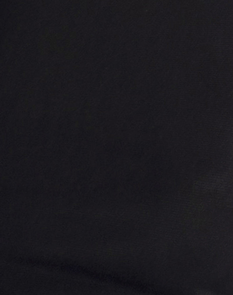 Lutana Bardot Top in Mesh Black