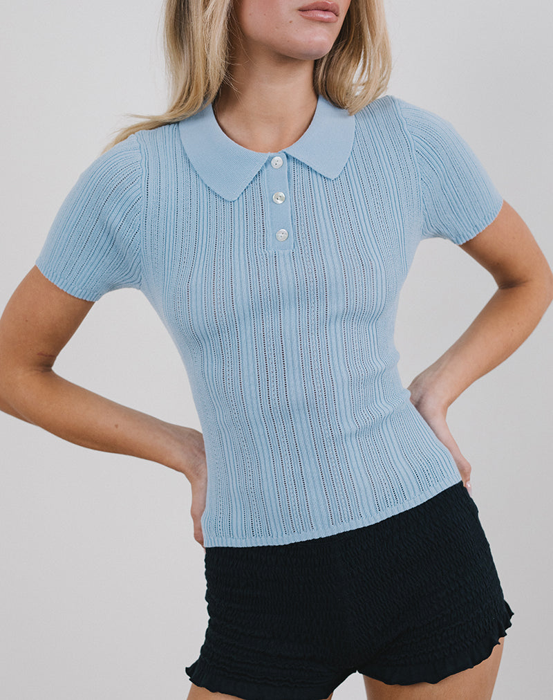 Lynetta Top in Baby Blue