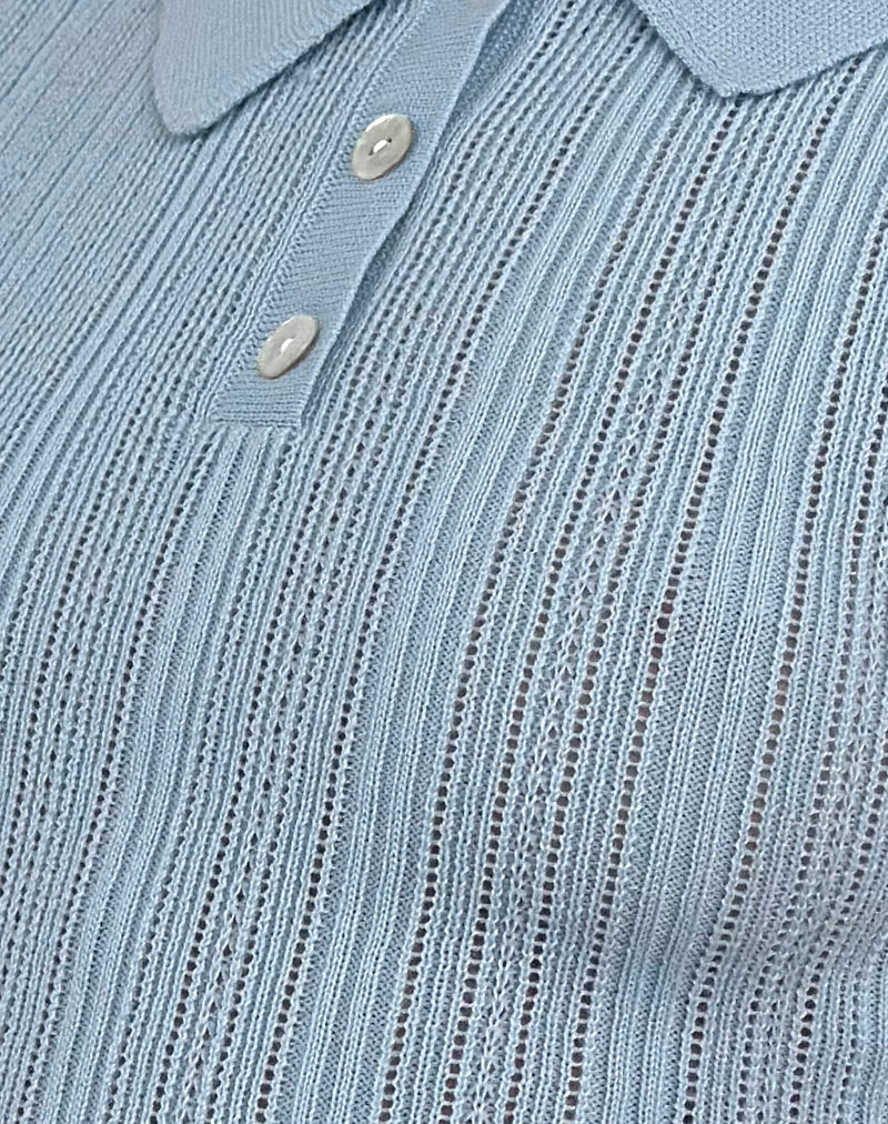 Lynetta Top in Baby Blue