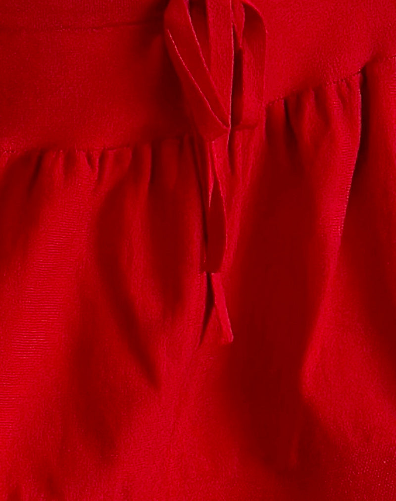 Maddy Mini Skirt in Red Knit