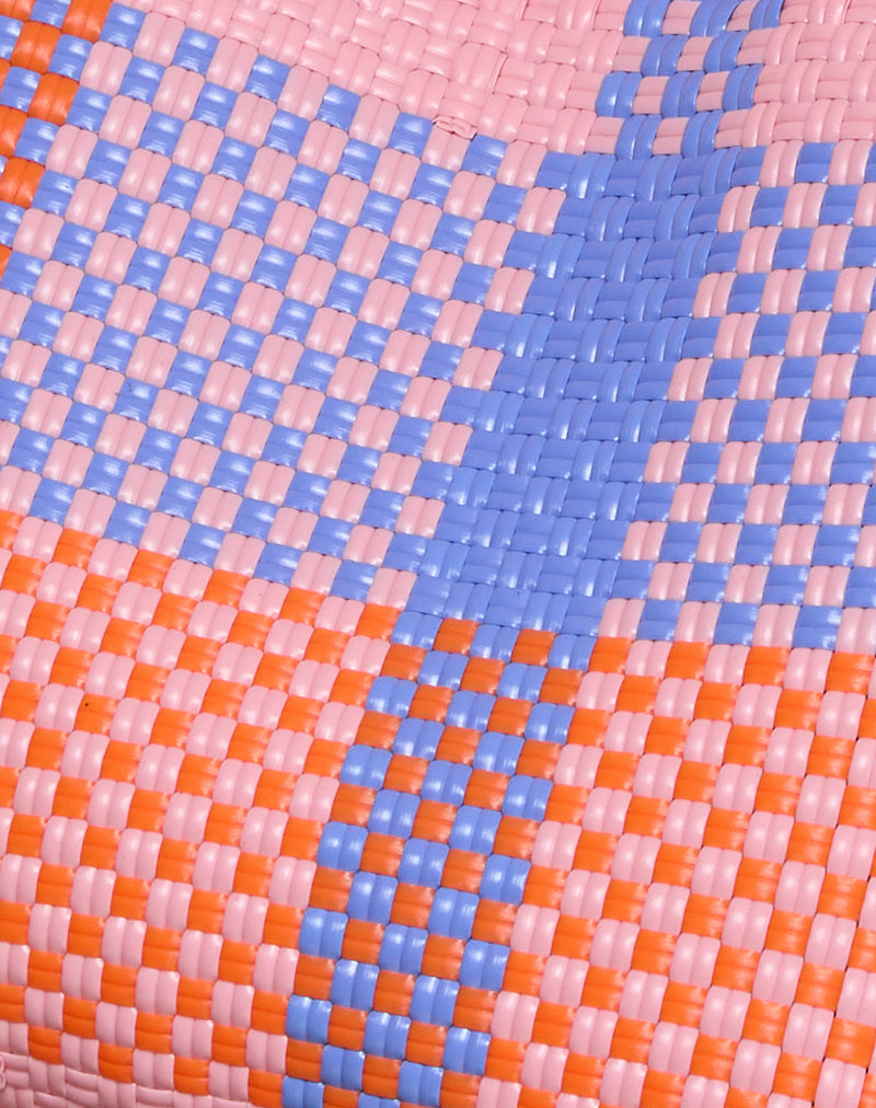 Market Bag in Check Pink