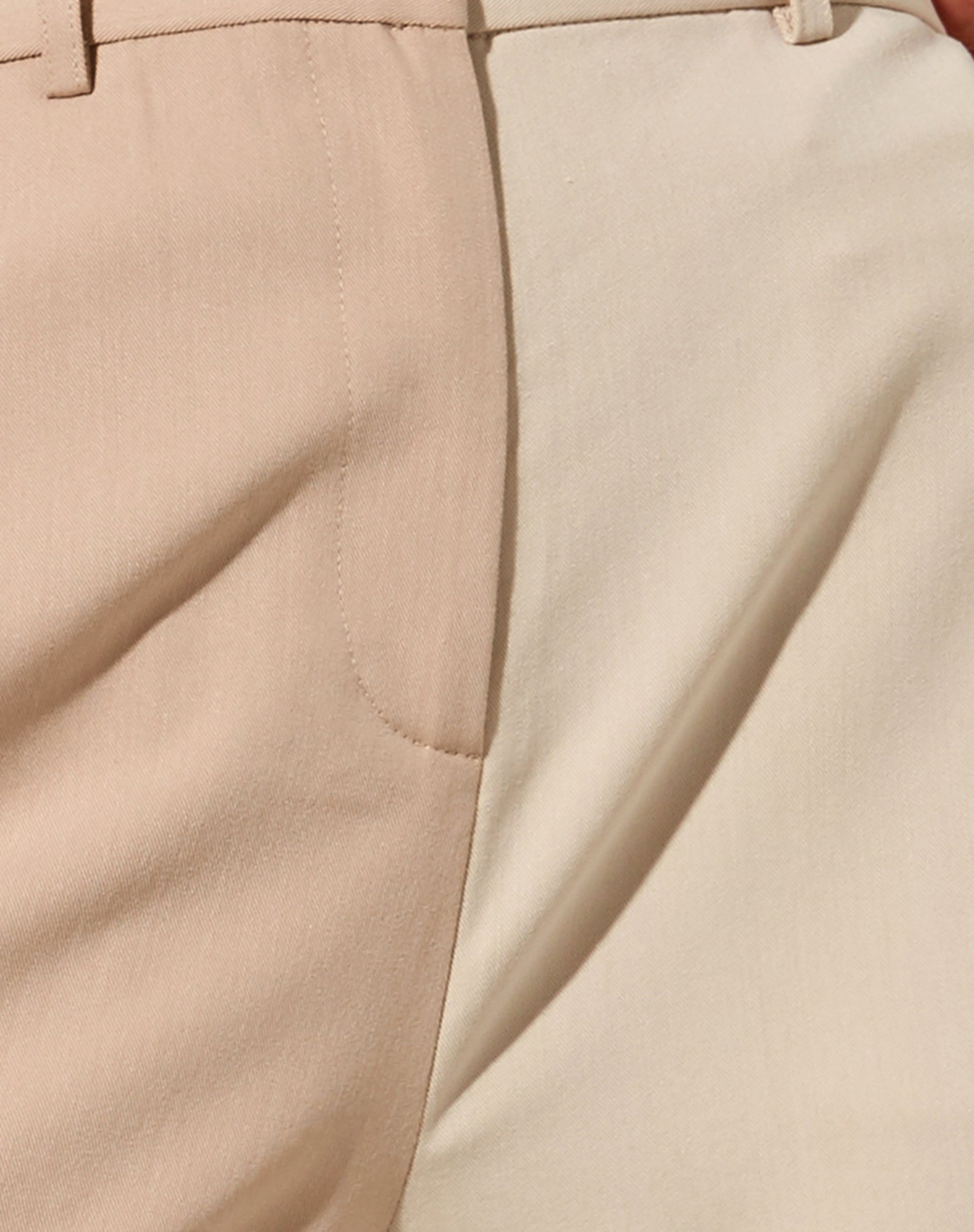 Abba Trouser in Contrast Tan and Beige