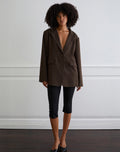 Maiwa Textured Tailoring Blazer in Brown