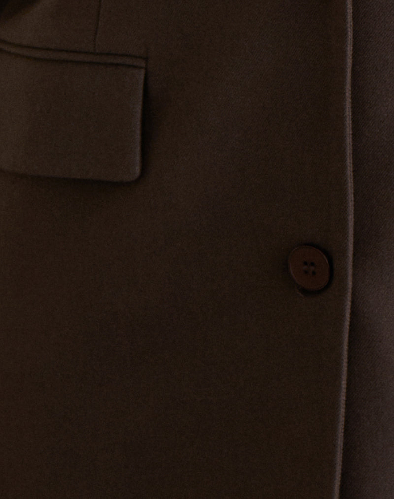 Maiwa Textured Tailoring Blazer in Brown