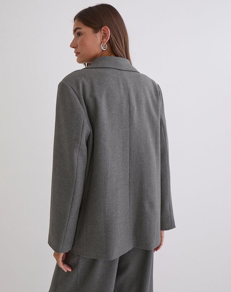 Maiwa Textured Tailoring Blazer in Charcoal
