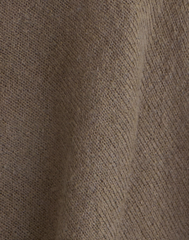 Maliha Poncho in Sheer Knit Taupe