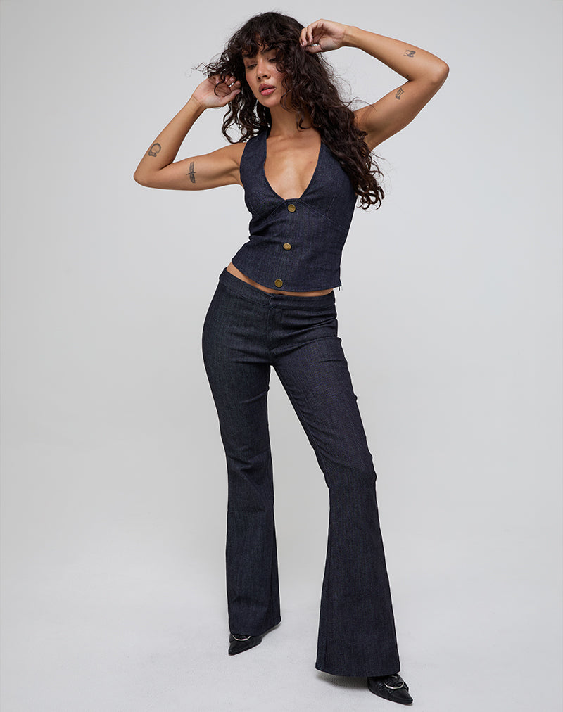 Malvinas Trousers in Dark Denim Indigo