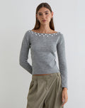 Manahi Jumper in Pearl Knit Grey
