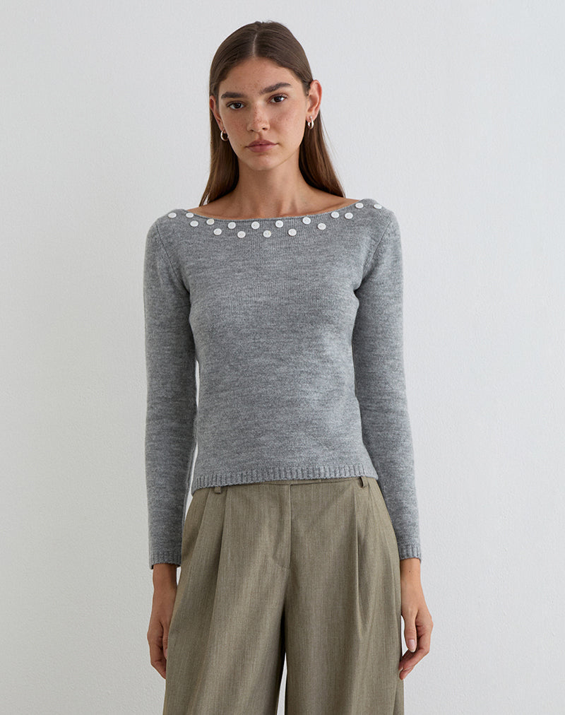 Manahi Jumper in Pearl Knit Grey