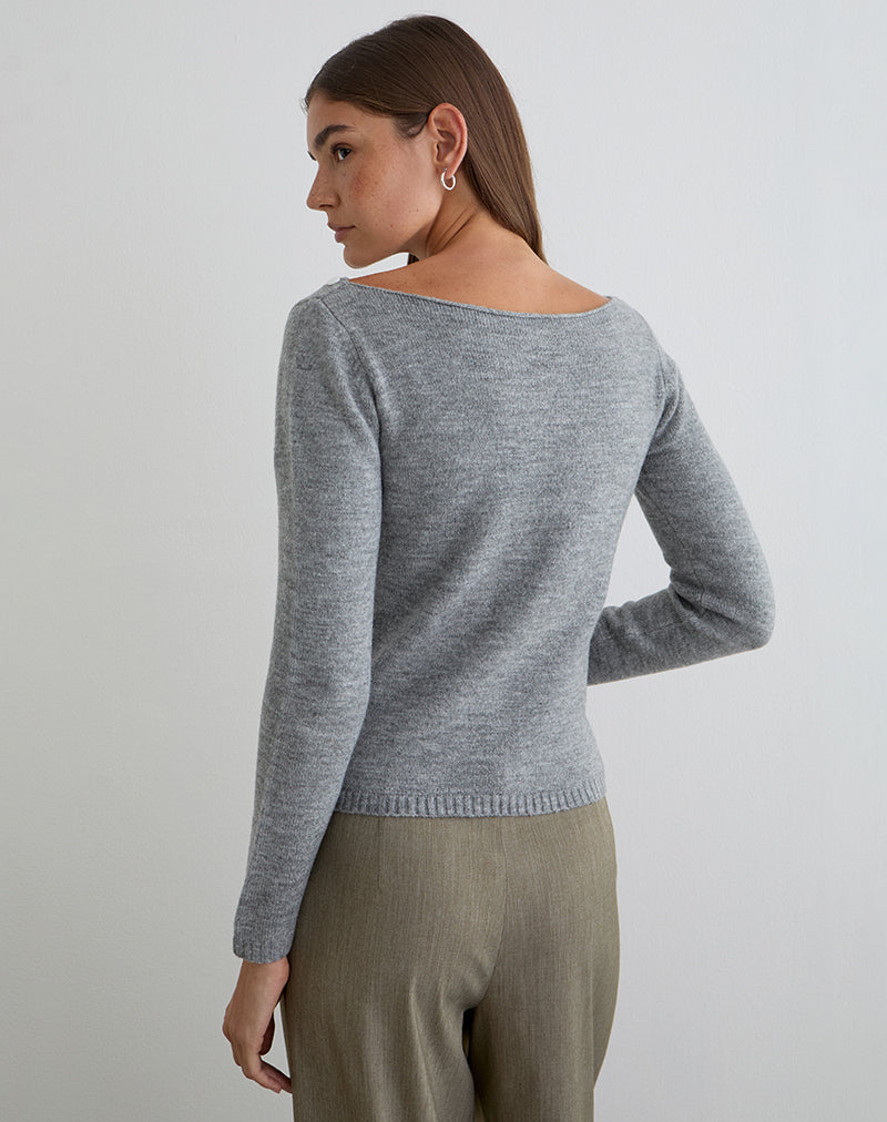 Manahi Jumper in Pearl Knit Grey