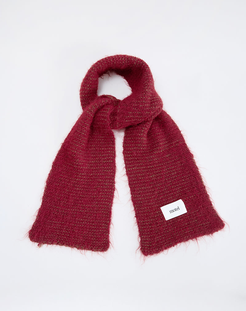 Scarf in Plain Burgundy