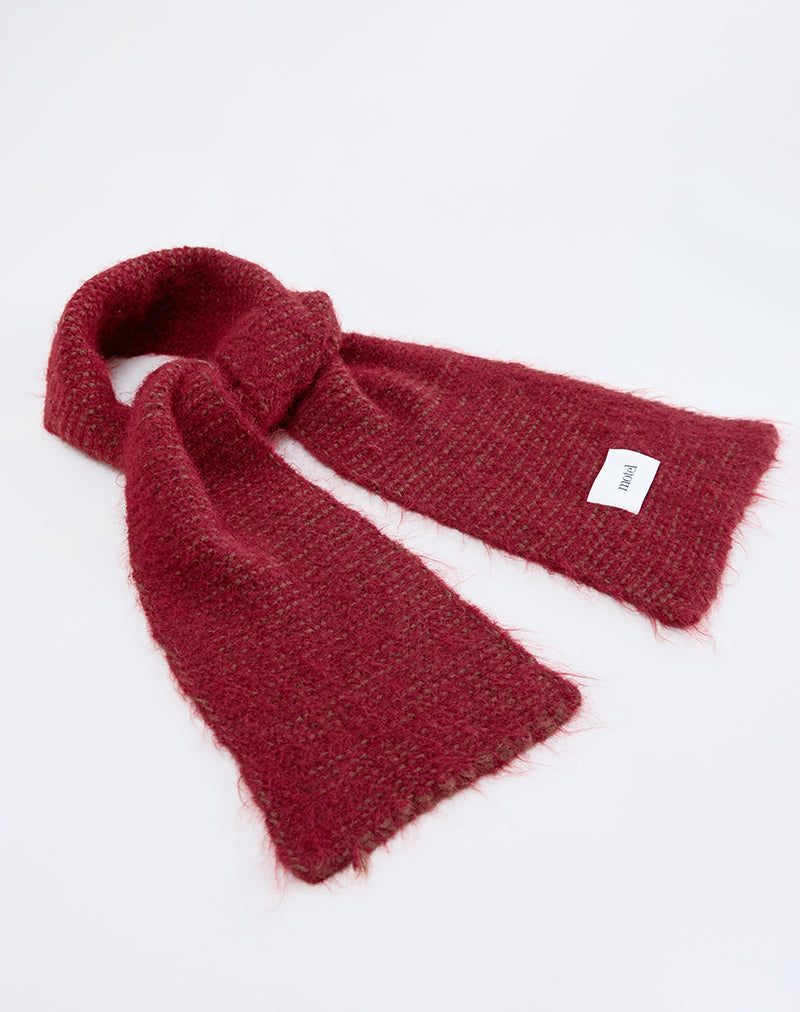 Scarf in Plain Burgundy