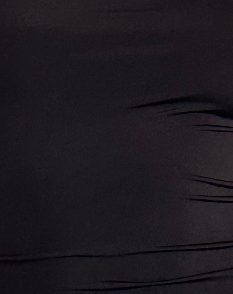 Marcie Asymmetric Top in Slinky Black