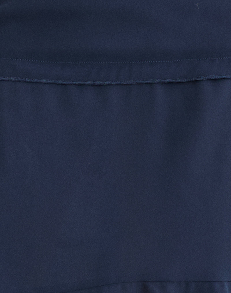 Marella Midi Skirt in Chiffon Blue Graphite