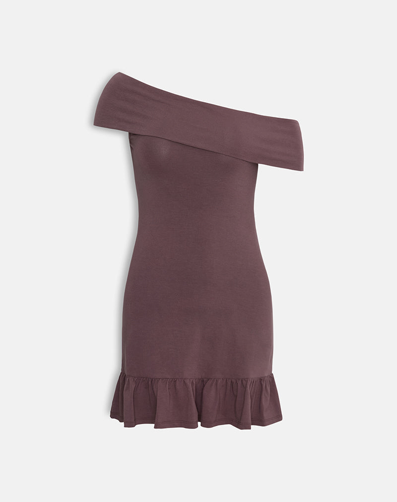 Maufa Mini Dress in Jersey Deep Taupe