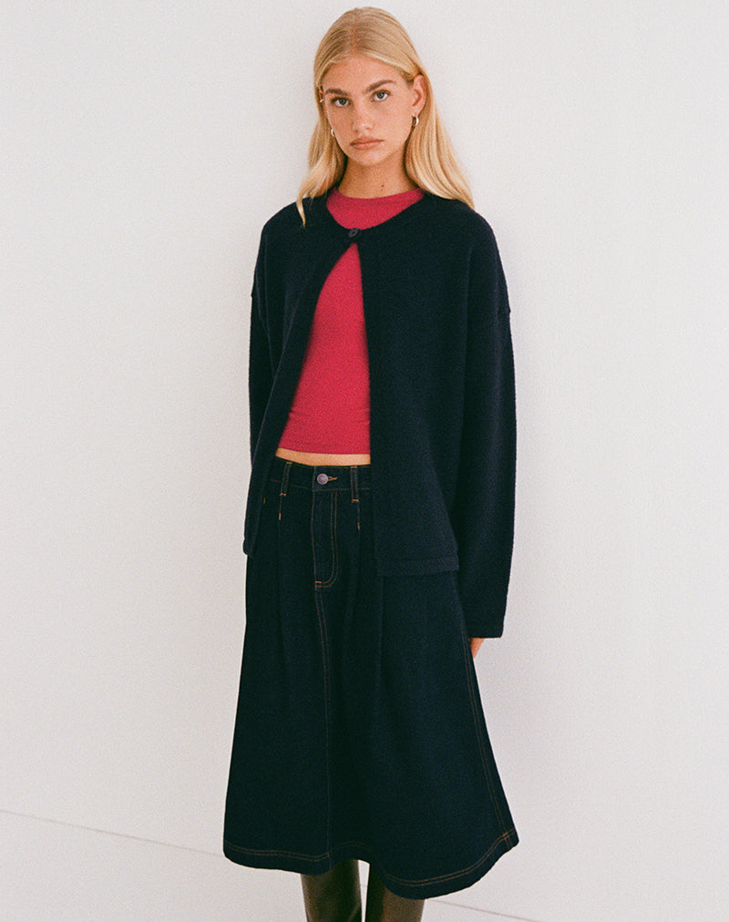 Maureen Cardigan in Dark Navy