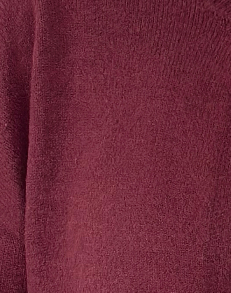 Maureen Cardigan in Wine
