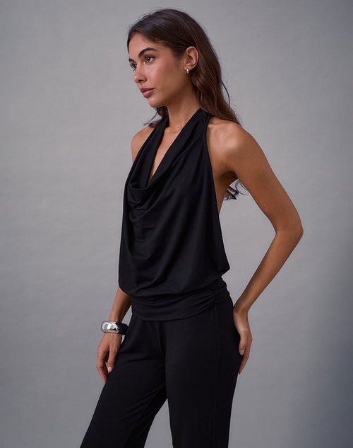 Mayla Backless Jumpsuit in Black