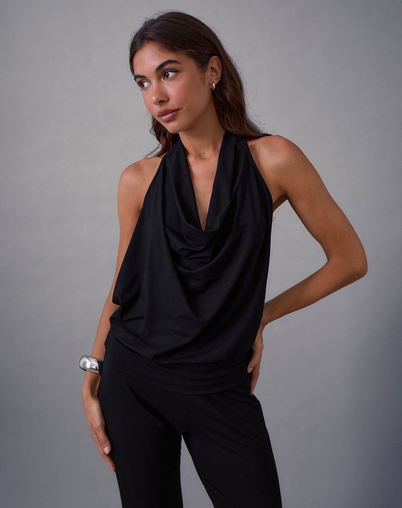 Mayla Backless Jumpsuit in Black
