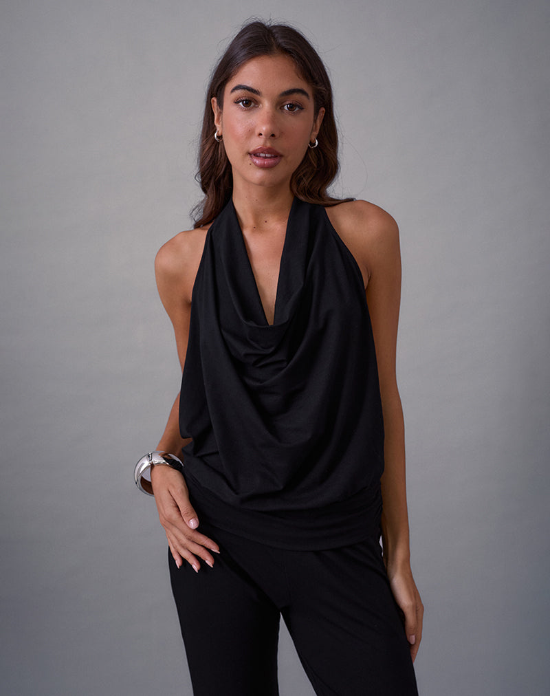 Mayla Backless Jumpsuit in Black