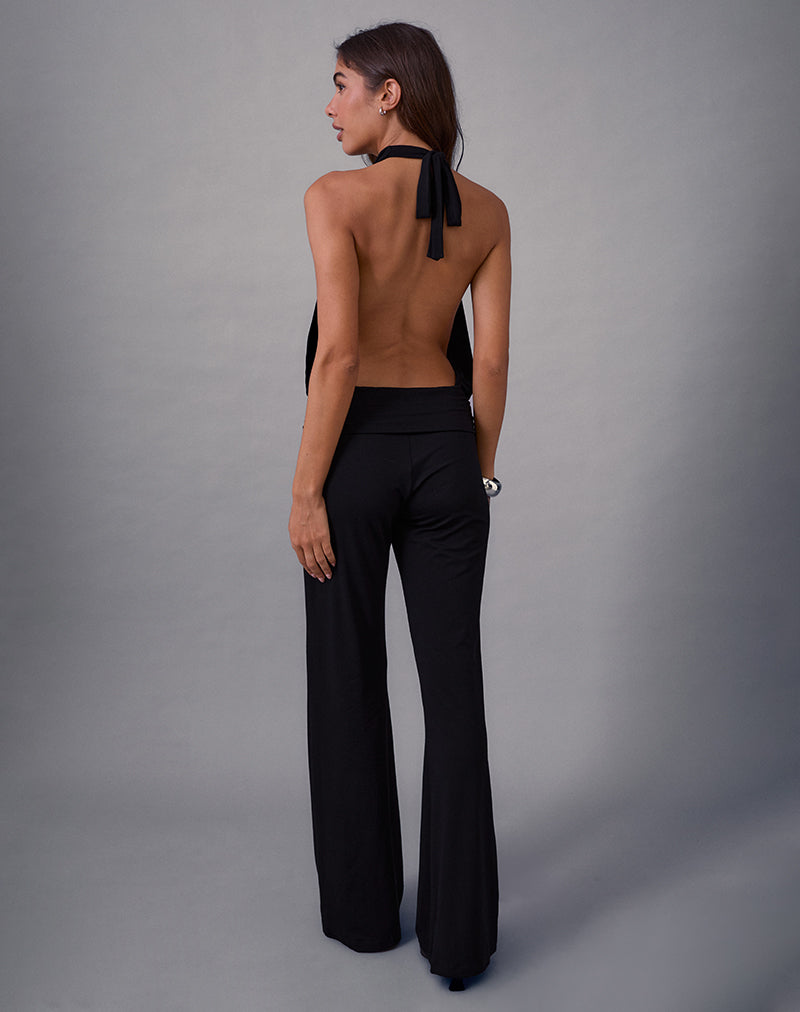 Mayla Backless Jumpsuit in Black