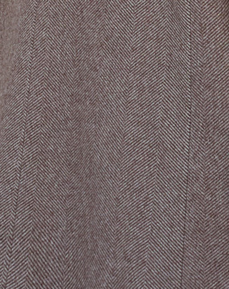 Messeir Faux Wool Blazer in Walnut