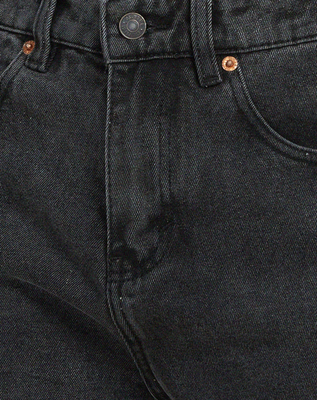 Mid Length Denim Shorts in Black Wash