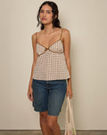 Milota Cami Top in Brown Check