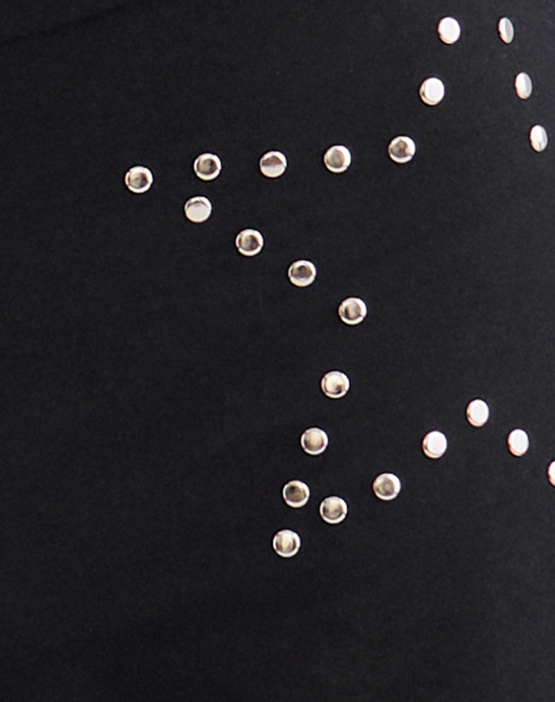 Mindi Flare Trouser in Star Stud Black